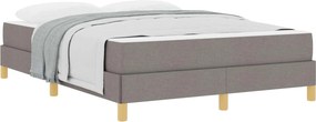 vidaXL Boxrugós ágy matracmal Tópszínű 140 x 190 cm szövet