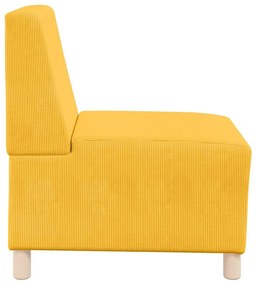 világossárga kordbársony szövet kanapéfotel 60 cm