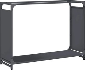 vidaXL antracitszürke hidegen hengerelt acél tűzifatároló 90x28x65 cm