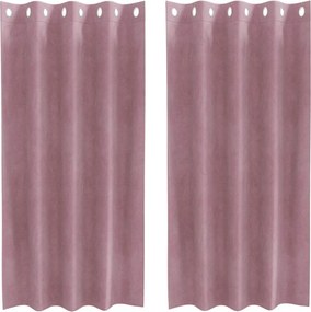 vidaXL Sötétítő függönyök 2 pcs Sötét rózsaszín 140 x 175 cm Bársony