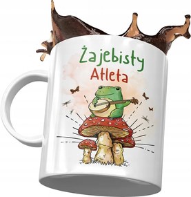 Bögre Atlétáknak Békás Atléta Ajándék Nyomtatott Fotóval