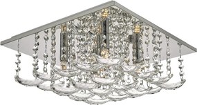 DAR LIGHTING ORE5450 ORELLA Kristály Mennyezeti Lámpa Csiszolt Króm G9 IP20