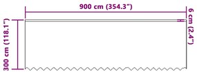 Függönyök függönyökkel Fehér 900 x 300 cm Poliészter