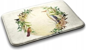 Fürdőszobaszőnyeg Kompozíció Virágok Madarak 75x45 cm