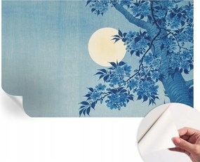 Öntapadós tapéta Fali furnér 3D hatás Virágos hold 416x254 cm