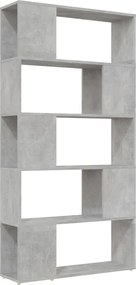 vidaXL betonszürke térelválasztó könyvszekrény 80 x 24 x 155 cm