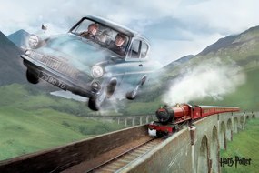 XXL Poszter Harry Potter - Flying Ford Anglia