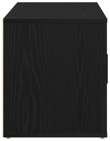 TV Szekrény Fekete Tölgy 100x35x40 cm Szerelt Fa