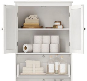 2 ajtós tárolószekrény 2 fiókkal 60x30x110cm