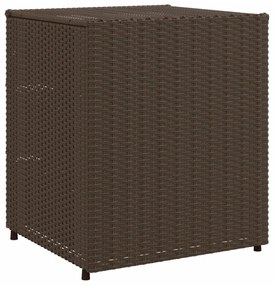 barna polyrattan kerti tárolószekrény 55 x 59 x 69 cm