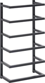 vidaXL fekete acél törölközőtartó 24 x 12 x 48 cm
