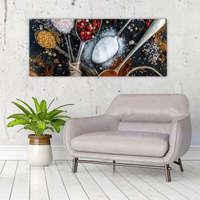 Egy kanál képe fűszerekkel (120x50 cm)