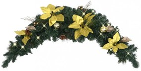 zöld PVC karácsonyi boltív LED-lámpákkal 90 cm