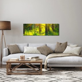 Kép - Az erdő tavaszi ébredése (órával) (90x30 cm)