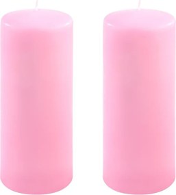 Gyertya készlet 25 cm Ø 10 cm  2 db rózsaszín