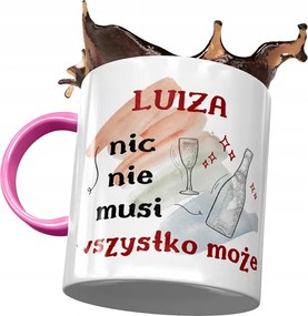 Rózsaszín Bögre Lujza Feleség Barátnő Ajándék Nyomtatott Fotóval