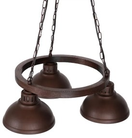 Csillár láncon HAKON ROUND 3xE27/60W/230V sötét