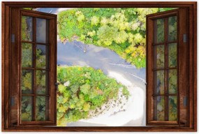 Poszterek 90x60 Forgó folyó Erdő Ősz