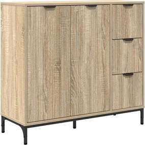 vidaXL Széf fiókkal Sonoma tölgy 89,5 x 33 x 82 cm Faanyag