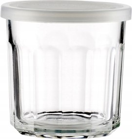 Tessa pohár befőttes üveg fedővel 400 ml 9x9 cm mustár üveg tartály