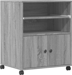 vidaXL szürke sonoma színű nyomtatóállvány kerekekkel 60x48x74 cm