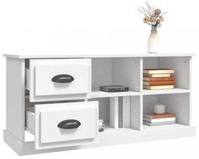 fehér szerelt fa TV-szekrény 102 x 35,5 x 47,5 cm
