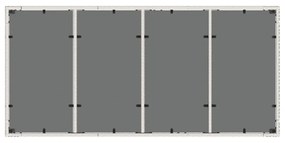fehér polyrattan üveglapos kerti asztal 190 x 90 x 75 cm