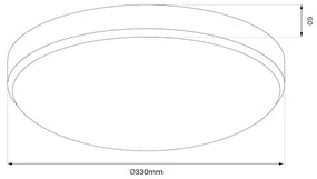 LED fürdőszobai mennyezeti lámpa MAYA LED/15W/230V átm. 33 cm IP44 fényes króm