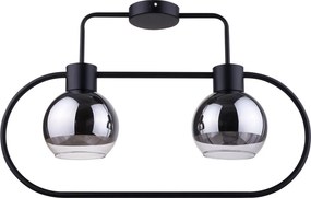 SIGMA LIGHTING 31889 LINDA Vintage Mennyezeti Lámpák Fekete, Átlátszó, Ezüst E27 IP20