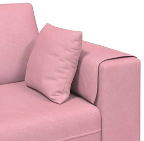 Bársony Kanapé párnával 3 pcs Rózsaszín 208 cm Bársony