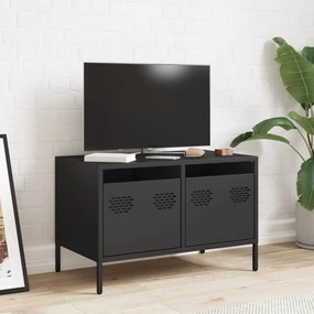 fekete hidegen hengerelt acél TV-szekrény 68 x 39 x 43,5 cm