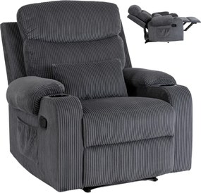 Dönthető fotel szürke kordbársony, TORRES