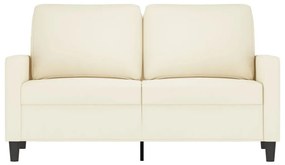 vidaXL kétszemélyes krémszínű bársony kanapé 120 cm