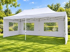 GARTHEN Kerti sátor összecsukható PROFI 3 x 6 m fehér