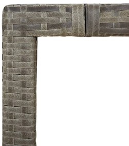 3 részes szürke polyrattan kerti bisztrógarnitúra párnákkal