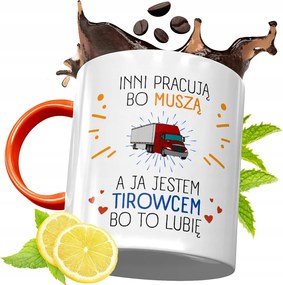 Narancssárga Bögre Kamionosoknak Ajándék fényképes nyomattal