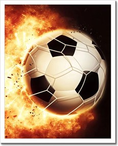 Poszterek keretben 40x50 Labda a tűzben Lángok