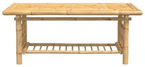 Bambusz dohányzóasztal 110x55x45 cm