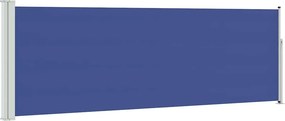 vidaXL kék behúzható oldalsó teraszi napellenző 100 x 300 cm