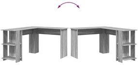 Szürke Sarokasztal Szürke Sonoma MDF Standard Szürke Sarokasztal
