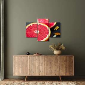 Szeletelt grapefruit képe (90x60 cm)