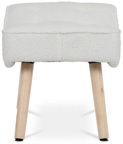 Skandináv Stílusú Fotel Fehér Bouclé Szövettel. AK-309P