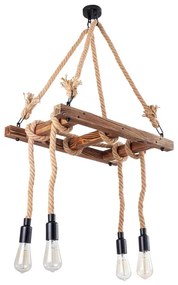 EREBOS kábelre szerelt csillár 4xE27/40W/230V barna