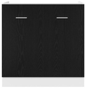 fekete tölgyfa mosogató alsó szekrény 80 x 46 x 81,5 cm