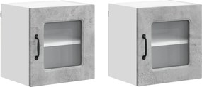 vidaXL Konyhaszekrény Kalmar 2 pcs Beton Szürke 40 x 31 x 40 cm