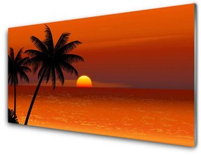 Üvegfotó Palma Sea Sun Landscape 120x60cm
