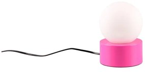 Rózsaszín asztali lámpa üveg búrával (magasság 17 cm) Countess – Trio