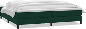 vidaXL sötétzöld bársony rugós ágy matraccal 180x220 cm