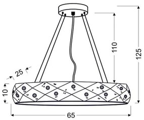 Csillár zsinóron GLANCE 5xG9/40W/230V