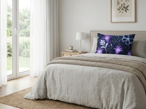 Mikroszálas párnahuzat VIOLET BUTTERFLY 70x90 cm, sötétkék